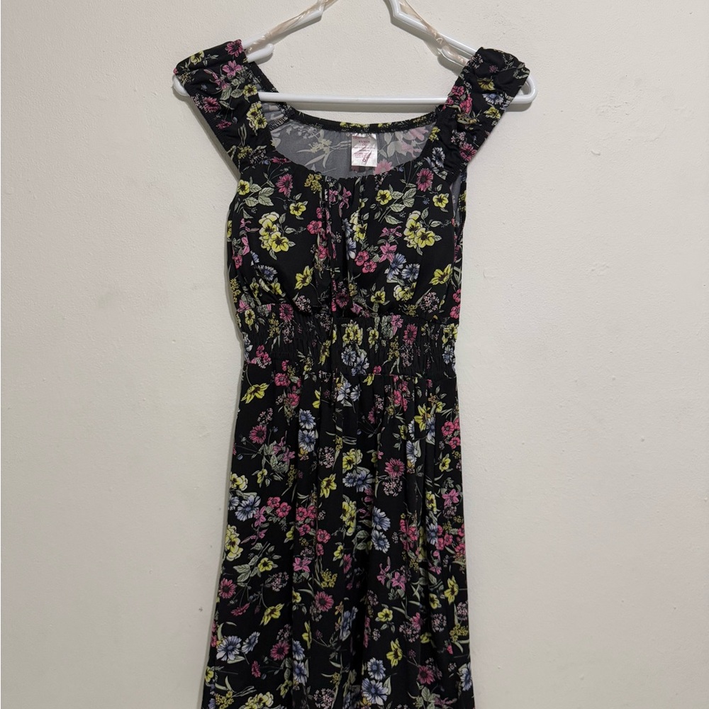 Floral Dress with Black Base